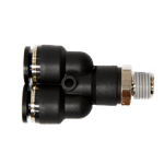 Connector Male Stem Y 3/8" Tube x 1/4" BSPT