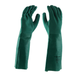 PVC Green Gauntlet Gloves 45cm