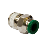 Connector Push 1/4"T x 1/4"M Brass