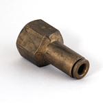 Connector Push 1/4"T x 1/4"F Brass