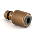 Port w/ Shut-Off Flojet 1/4" Tube Brass