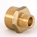 Nipple Reducing 1"NPT x 1/2"NPT Brass