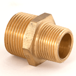 Nipple Reducing 1"NPT x 3/4"NPT Brass