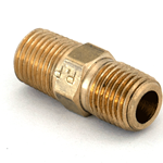 Nipple Hex 1/4"M/NPT x 1/4"M/NPT Brass