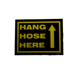 Decal JE Adams 'Hang Hose Here'