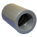 Coupling 1-1/2" NPT x4" with Checkseat, PVC