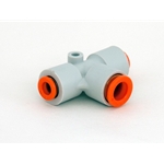 Tube Fitting Tee 3/8"T x 1/4"T Push  Plastic