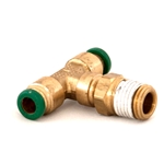 Tube Tee 1/4"Tx1/4"NPT Push Brass