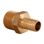 Hose Barb 3/4"H x 1"MNPT Brass