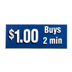 Decal '$1 Buys 2 mins' Blue