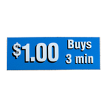 Decal '$1 Buys 3 mins' Blue