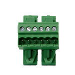 Socket Green 6 Way DIN Mount