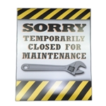 Windmaster Sign Insert "Closed for Maintenance"