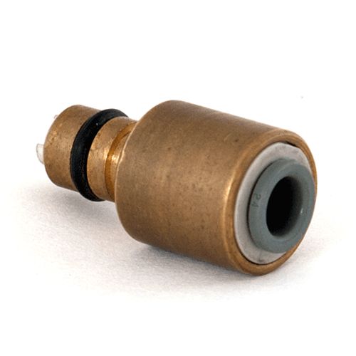 Port w/ Shut-Off Flojet 1/4" Tube Brass