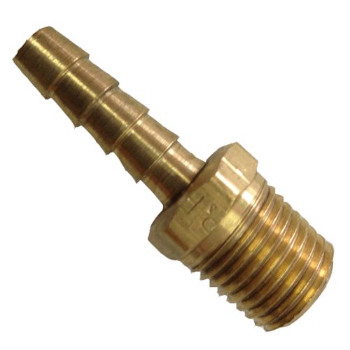 Hose Barb 1/4" x 1/4" MNPT Brass