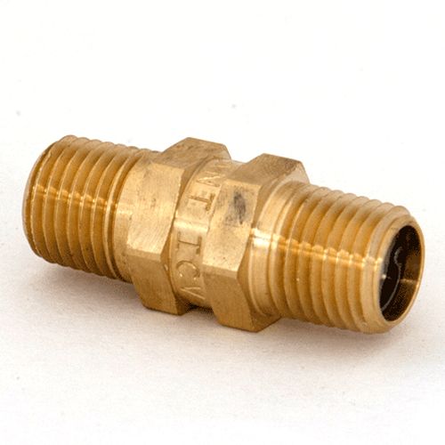 Check Valve 1/4" Male Brass with S/Steel Circlip
