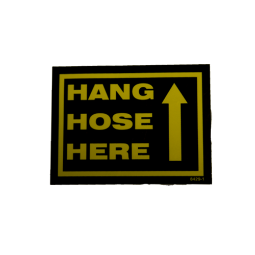 Decal JE Adams 'Hang Hose Here'