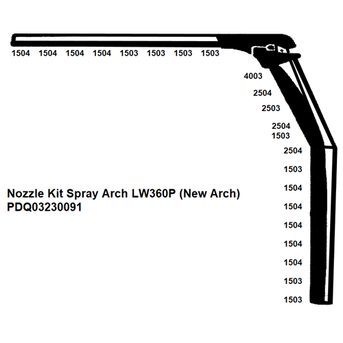 Nozzle Kit Spray Arch LW360P (New Arch)