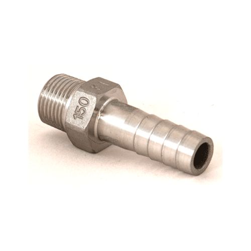 Hose Barb 1/2"H x 3/8"NPT Male S/Steel