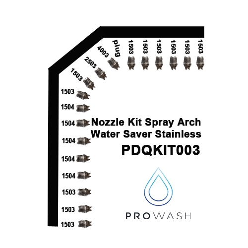 Nozzle Kit Spray Arch Water Saver Stainless