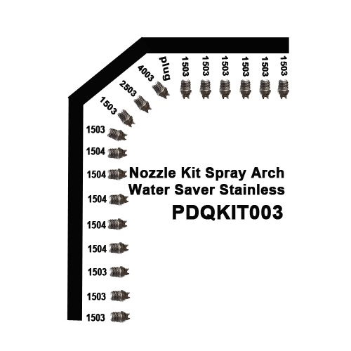 Nozzle Kit Spray Arch Water Saver Stainless