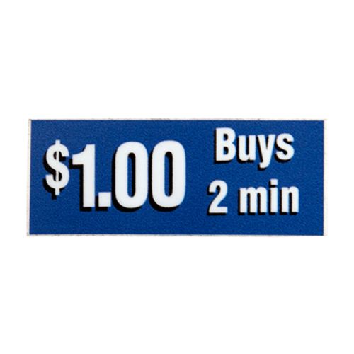 Decal '$1 Buys 2 mins' Blue