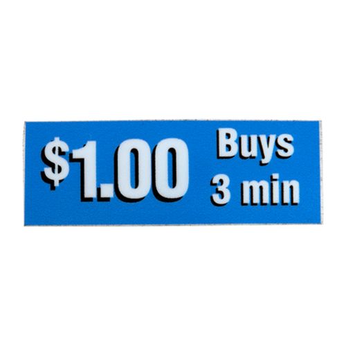 Decal '$1 Buys 3 mins' Blue
