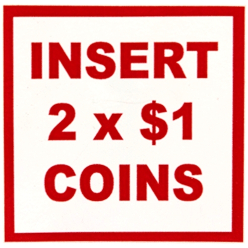 Decal Insert 2 x $1 Coins Only