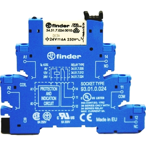 Relay Interface Module DIN Mount 24V AC/DC