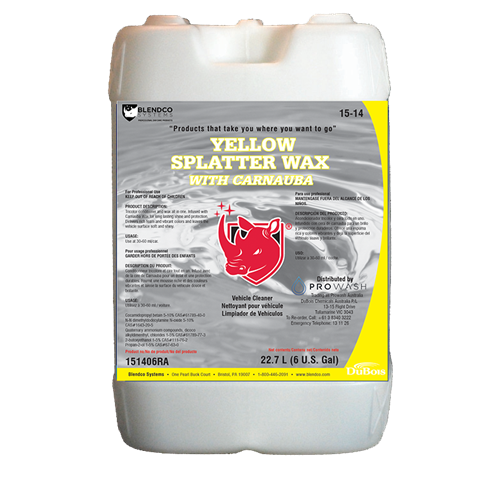 Splatter Wax&reg; with Carnauba 6 gal - Yellow