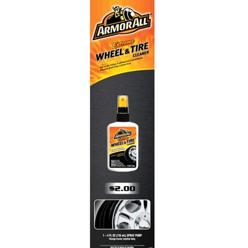 Decal  Armor All 4oz Extreme Wheel & Tyre Cleaner Flat Bottle